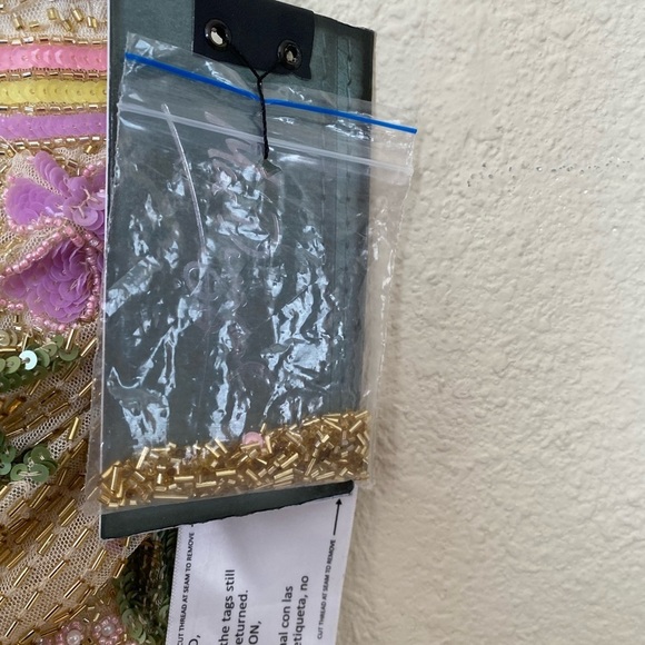 Mac Duggal Floral Beaded Sequin Embellished Front Slit Gown Dress 5420 - Picture 13 of 17